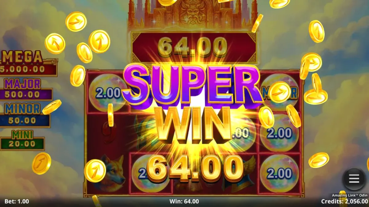 Amazing Link Odin slot gameplay interface